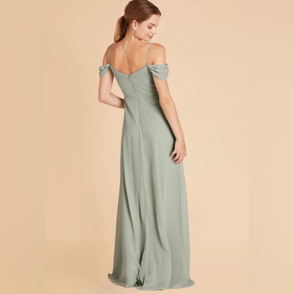 NWT Birdy Grey Dress SPENCE CONVERTIBLE DRESS CHIFFON SAGE Size 2X Formal Gown - Picture 2 of 7